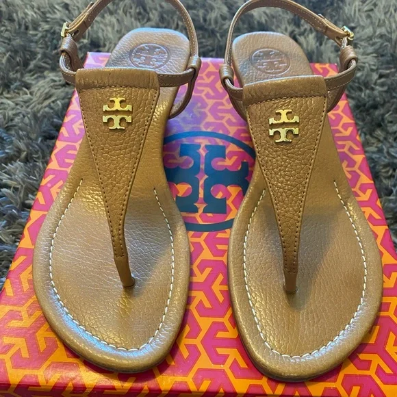 Tory Burch Brittoni 50mm Wedge Thong - Picture 1 of 6